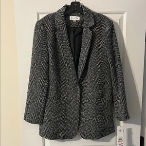 Calvin Klein Women's Gray Herringbone Blazer